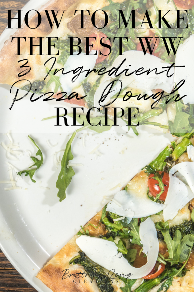 The best 3 ingredient pizza dough recipe that is easy and healthy!  Weight Watcher approved! 