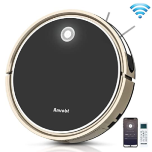 Amrobt Robotic Vacuum Cleaner, 2 in 1 Robot Vacuum and Mop, Wi-Fi Connected/Remote Control, 1600Pa Strong Suction, Self-Charging Robot Vacuum Cleaner for Carpet & Hard Floors
