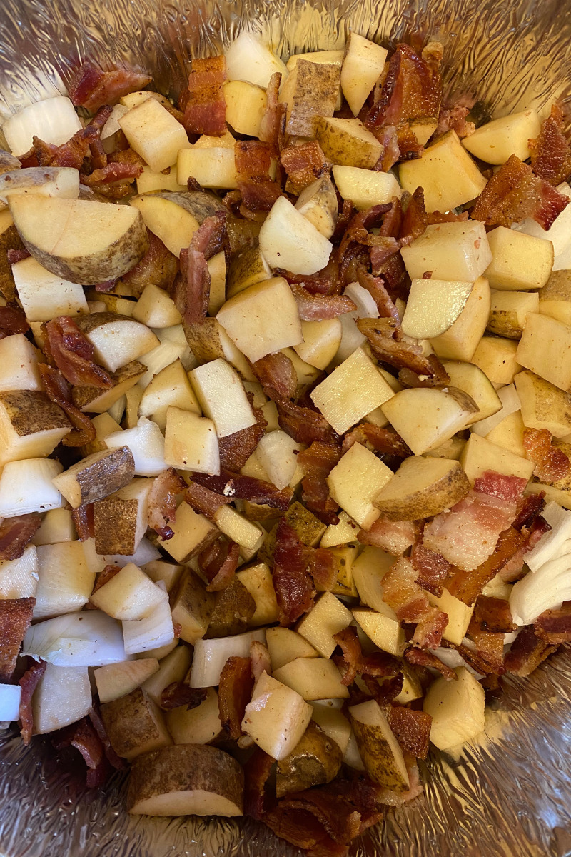 Dutch Oven Potatoes With Bacon