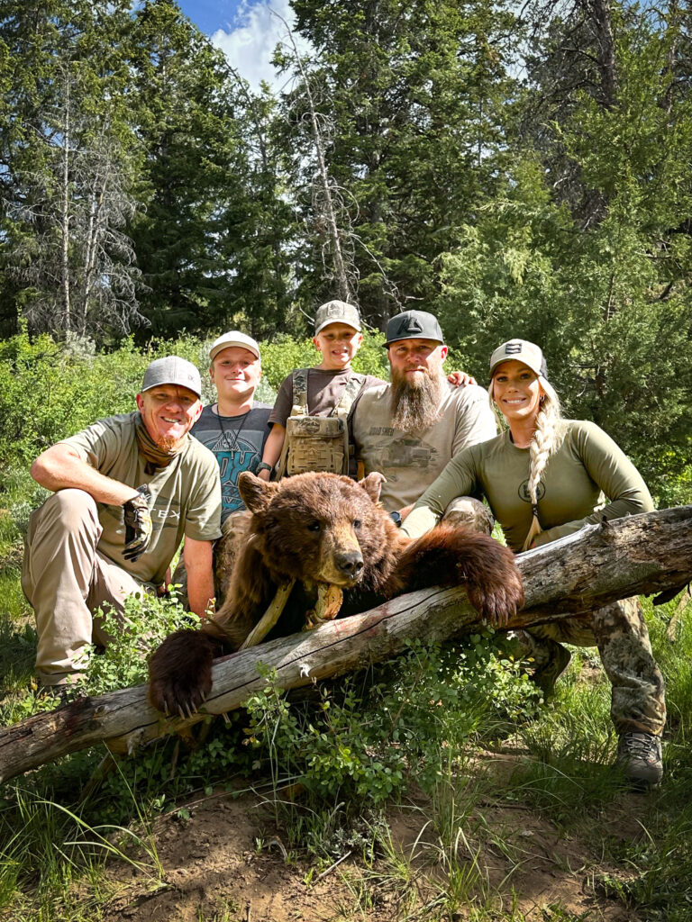 Jeremy Black with the Long Family on Brittney Long's Utah Black Bear Hunt